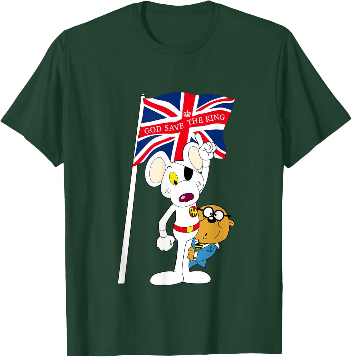 Danger Mouse Union Jack Flag God Save The King T-Shirt - T-Shirt | Forest