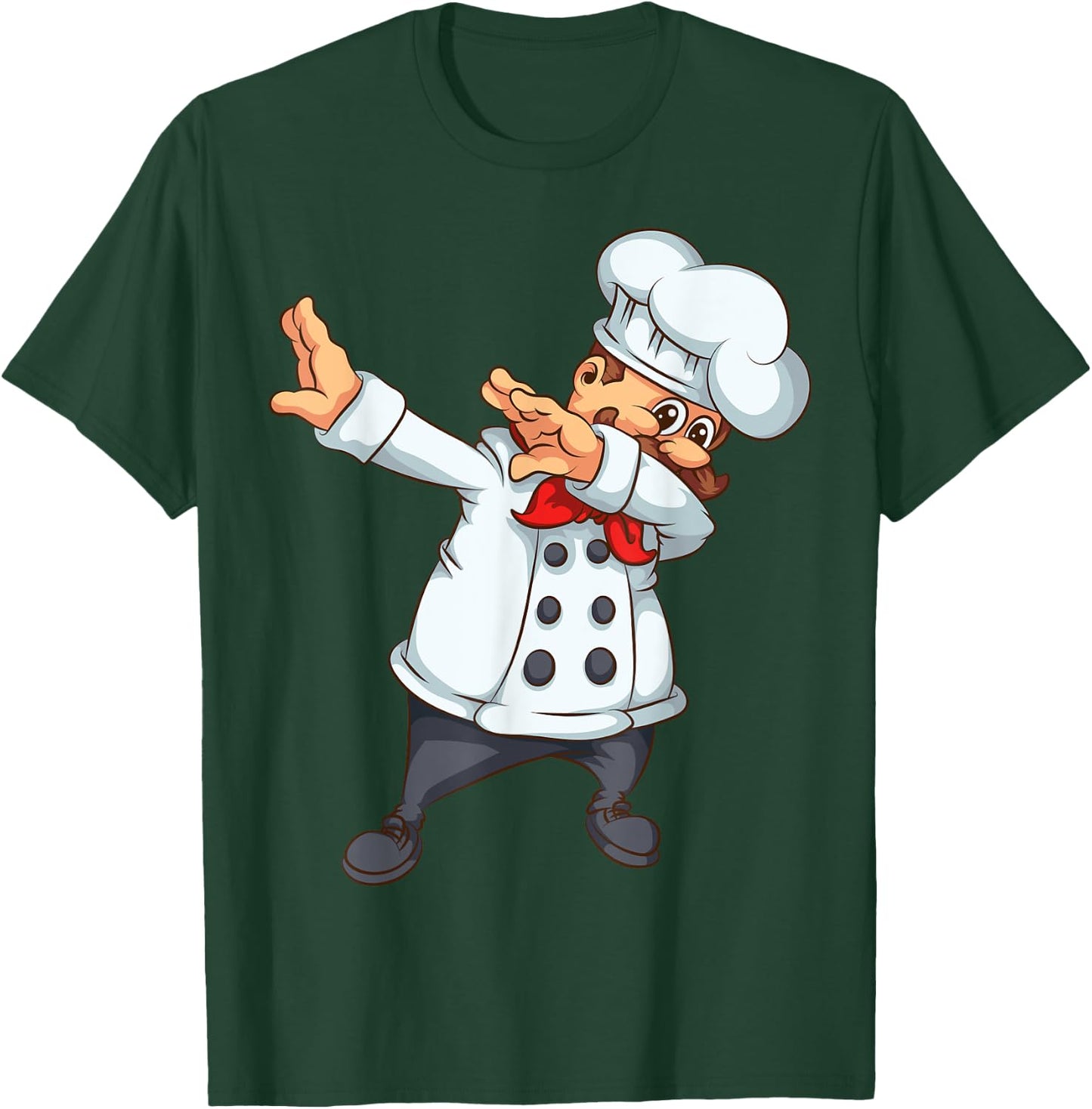 Cute Dabbing Chef | Funny Dab Dance Pastry Cook Food Gift T-Shirt - T-Shirt | Forest