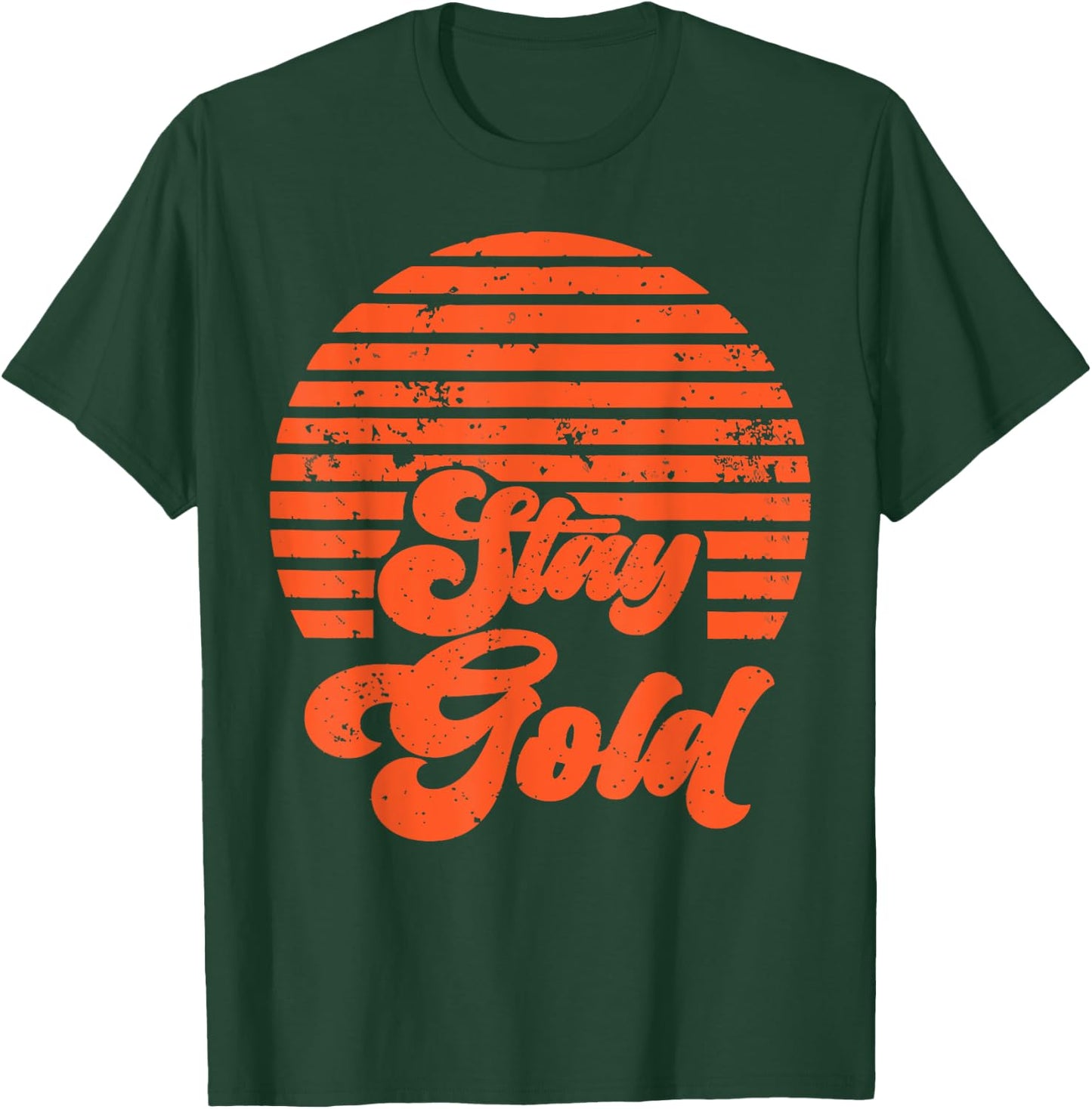 Stay Gold Vintage 80s Retro Men Women T-Shirt - T-Shirt | Forest