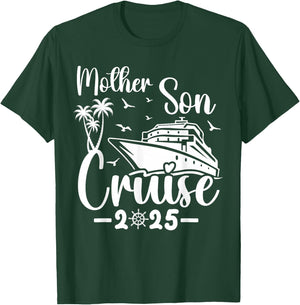 Mother Son Cruise 2025 Family Mom Son Matching Vacation Trip T-Shirt - T-Shirt | Forest