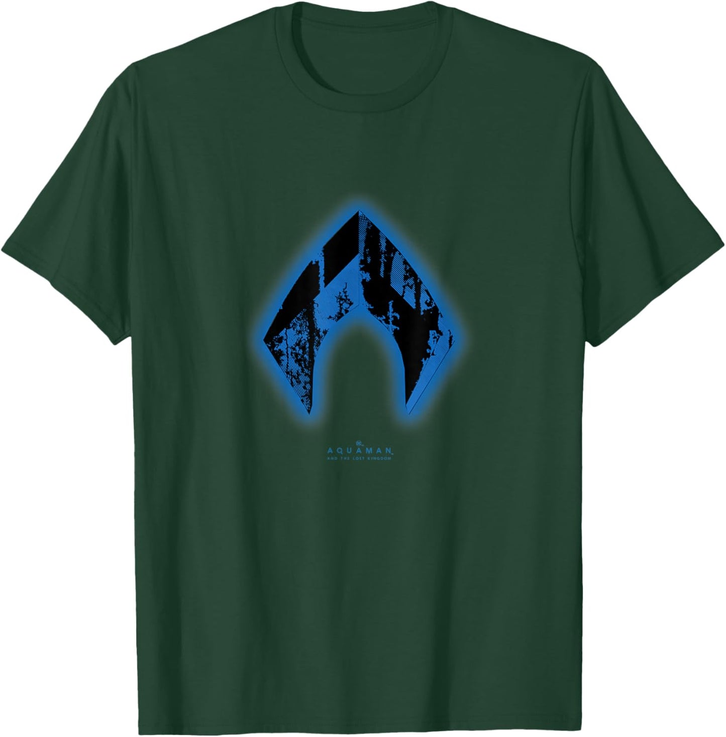 Aquaman And The Lost Kingdom Underwater Themed Texture Logo T-Shirt - T-Shirt | Forest