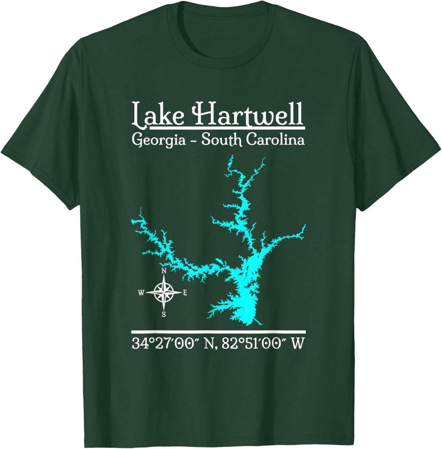 Lake Hartwell - Georgia, South Carolina T-Shirt - T-Shirt | Forest