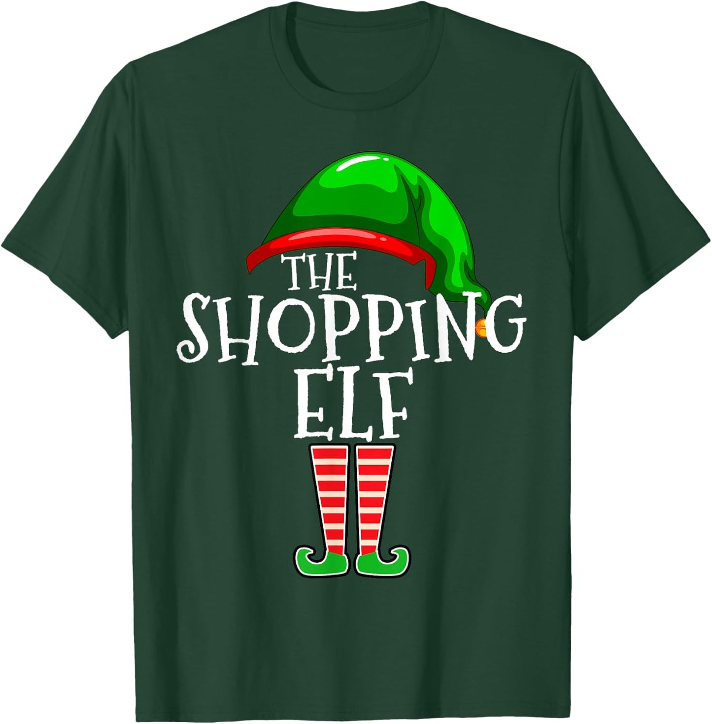 Shopping Elf Group Matching Family Christmas T-Shirt - T-Shirt | Forest