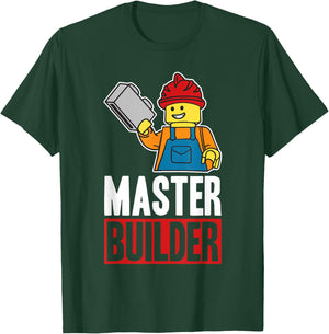 Funny Master Builder Building Blocks Gift Men Women Youth T-Shirt - T-Shirt | Forest