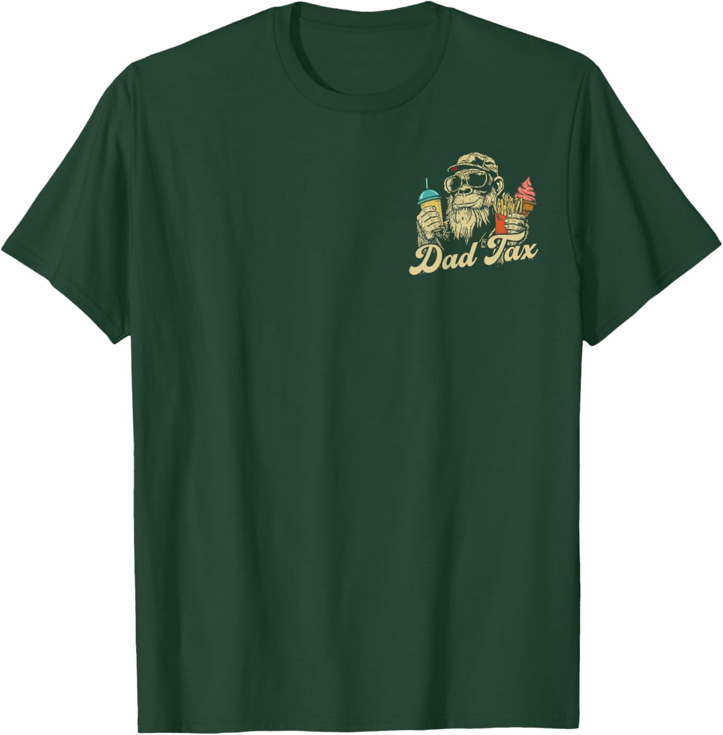 (2 Sided) Dad Tax Making Sure It's Not Poison Monkey T-Shirt - T-Shirt | Forest