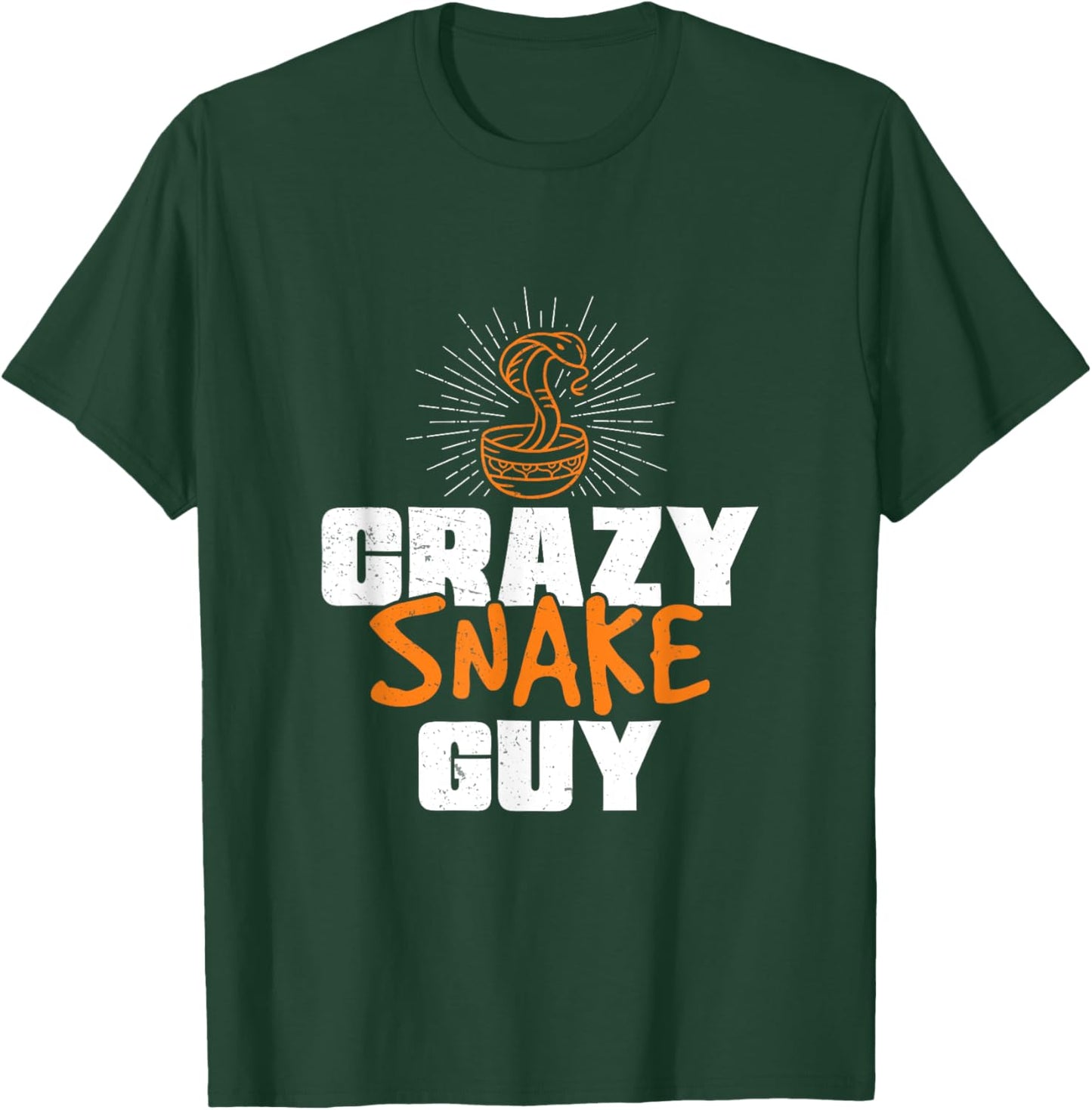 Funny Crazy Snake Guy For Snake Charmers Snake Charming Fans T-Shirt - T-Shirt | Forest