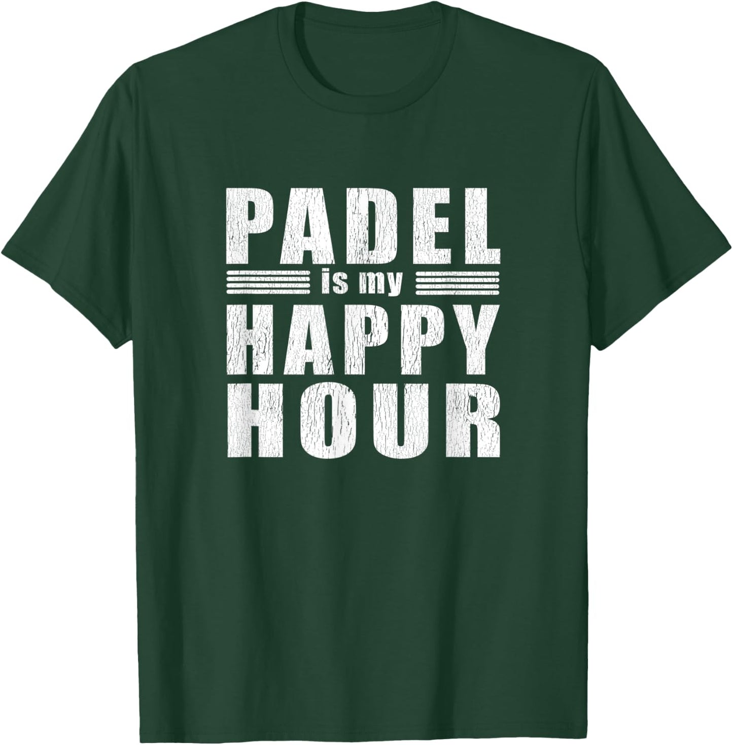 Funny Padel Inspired Happy Hour Practice Meme Gag Gift T-Shirt - T-Shirt | Forest