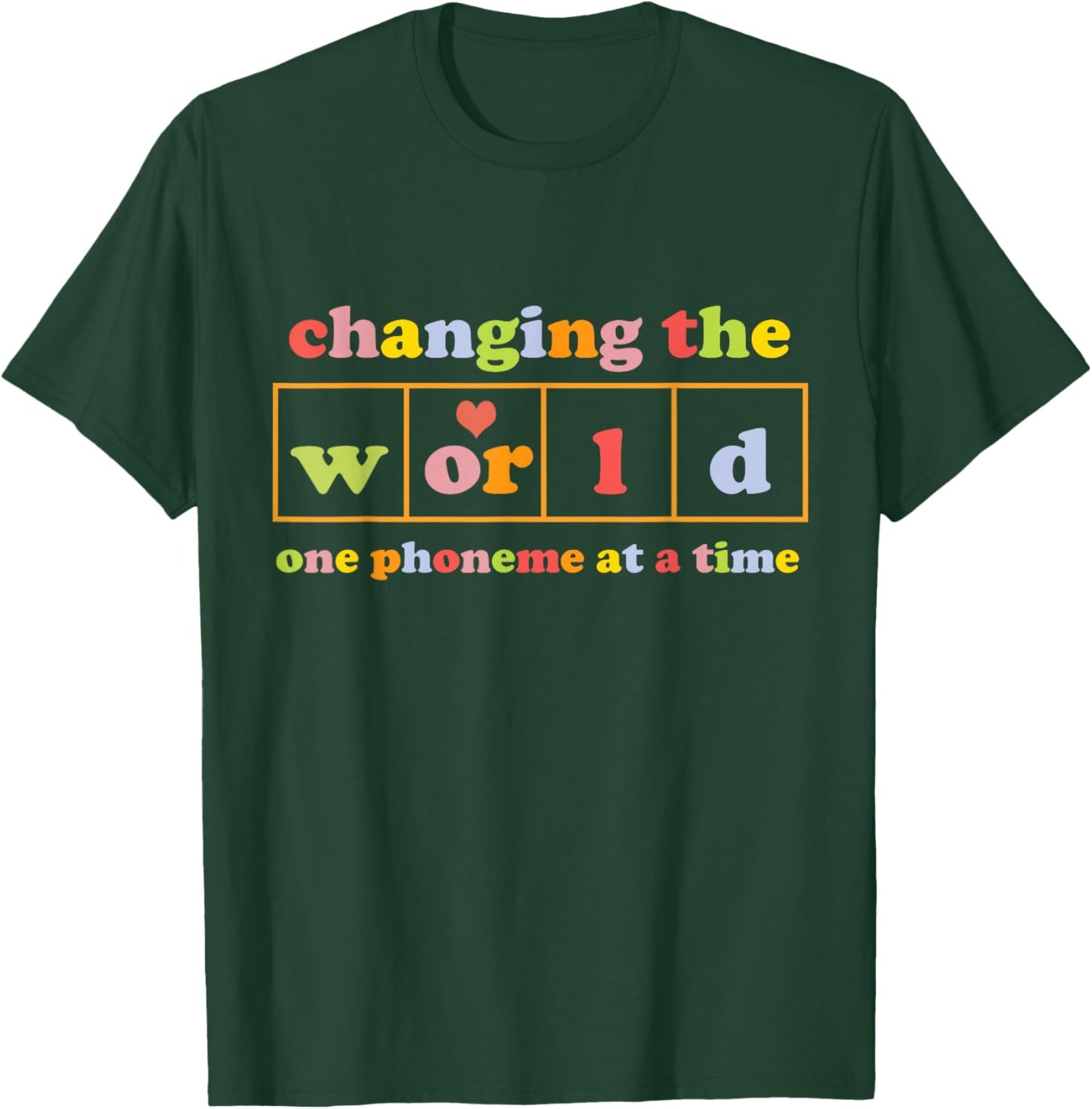 changing the world one phoneme at a time Retro funny , Small, Black T-Shirt - T-Shirt | Forest