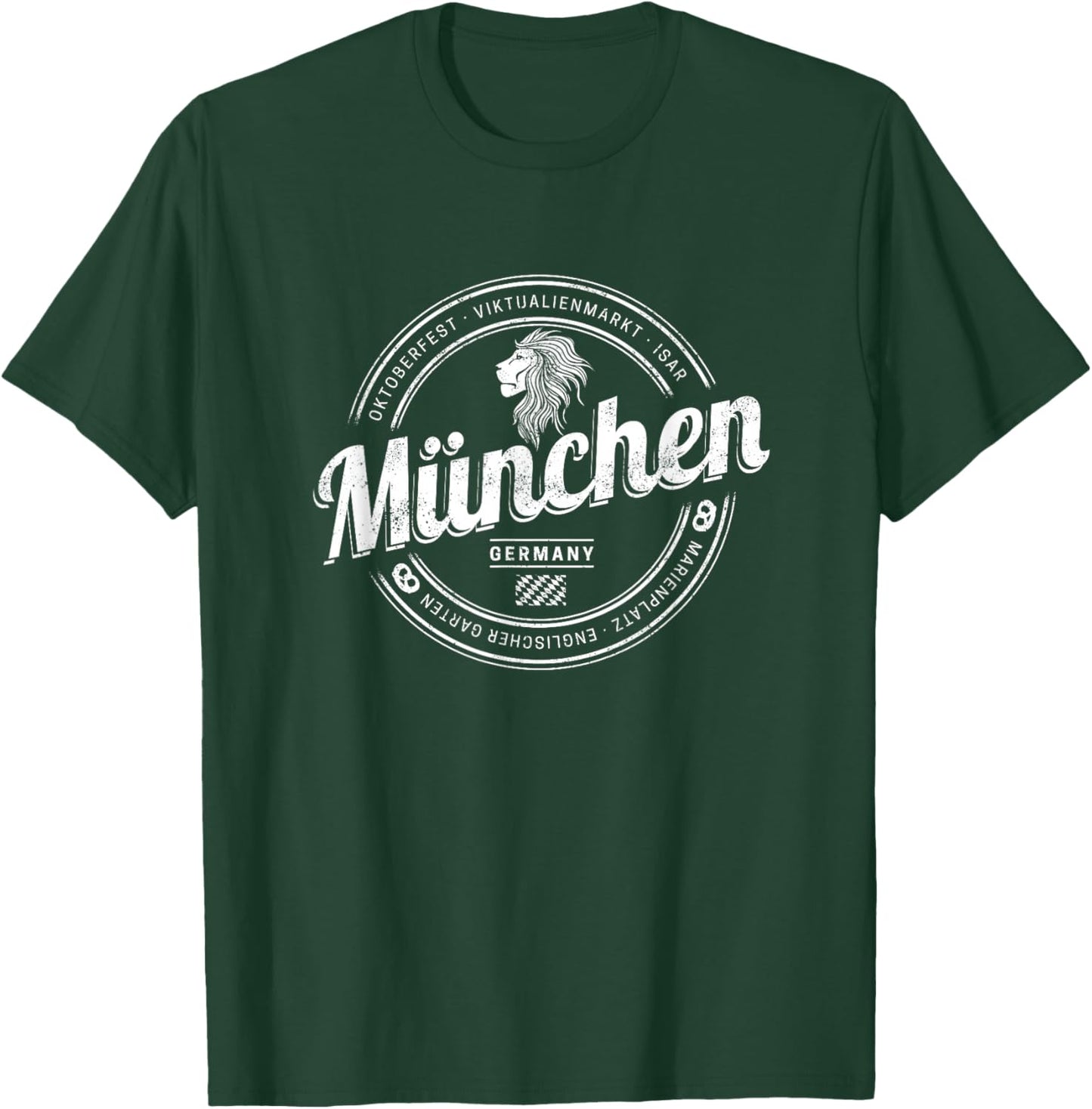 Munich Bavaria Vintage Oktoberfest Germany City Souvenir T-Shirt - T-Shirt | Forest