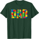 Dad Parent Brick Master Builder Building Blocks Set Family T-Shirt - T-Shirt | Forest