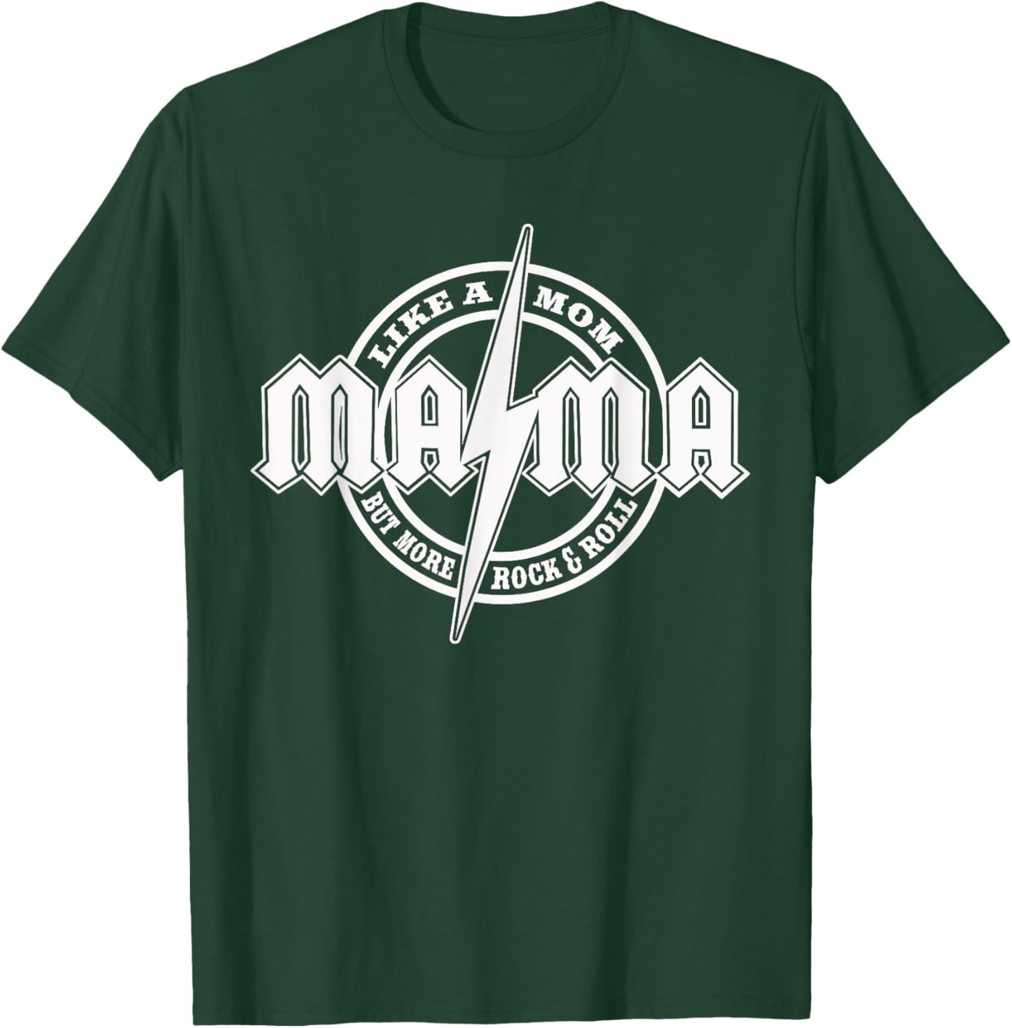 Hard Rock Mama - Mama Lightning Bolt T-Shirt - T-Shirt | Forest