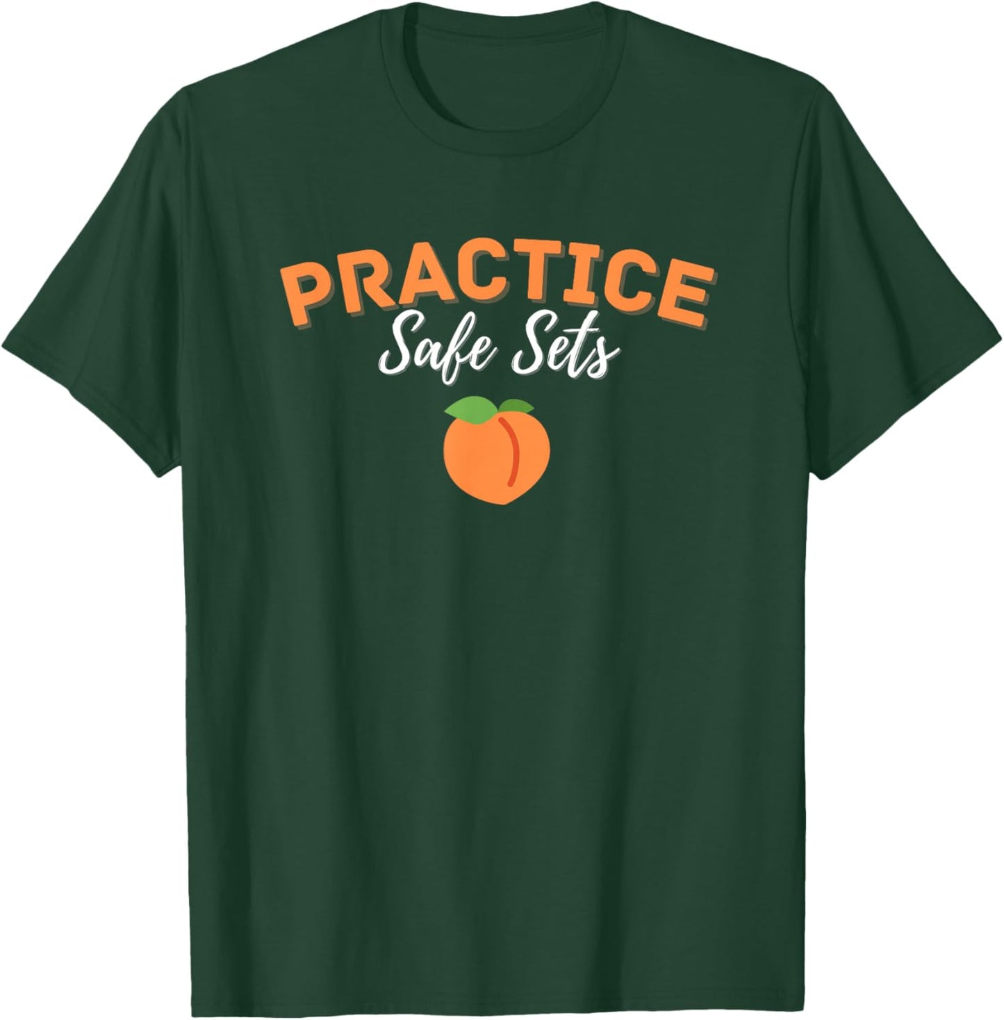 "Practice Safe Sets" Funny Gym Pump Cover for the Gym T-Shirt - T-Shirt | Forest