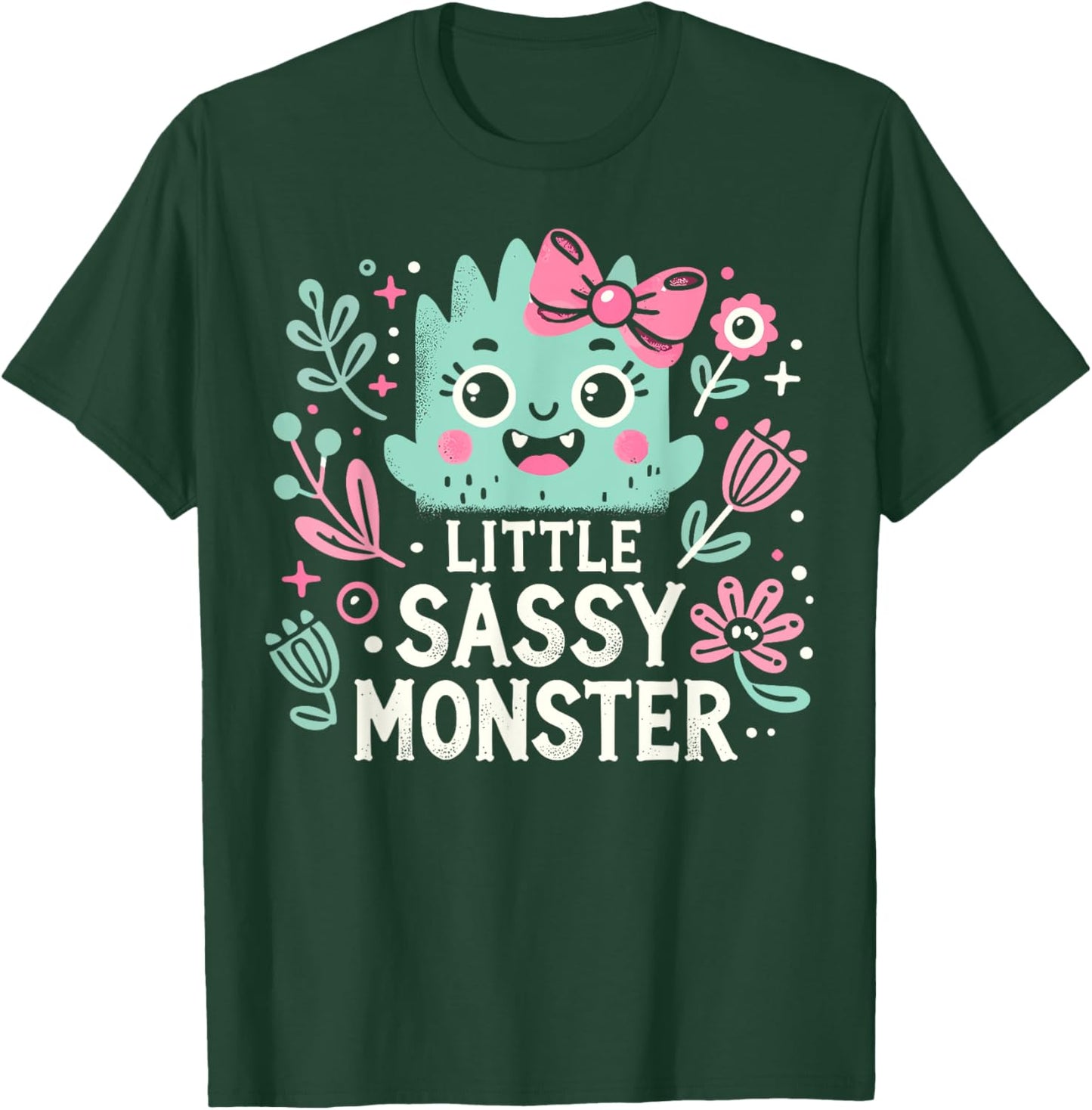 Kids Little Sassy Monster Halloween Costumes Toddler Girls T-Shirt - T-Shirt | Forest
