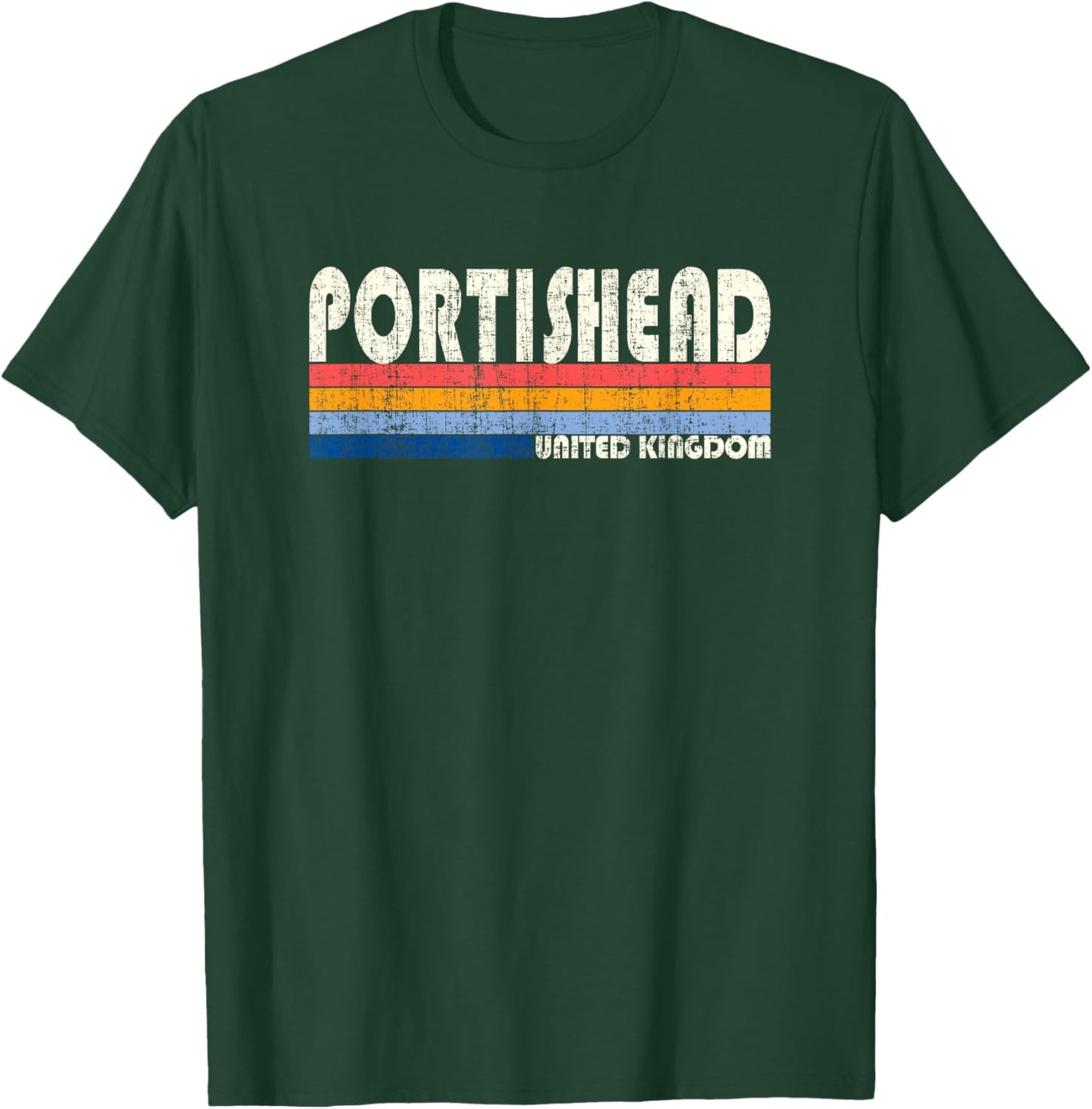 Retro Vintage 70er 80er Jahre Style Portishead, Großbritannien T-Shirt - T-Shirt | Forest