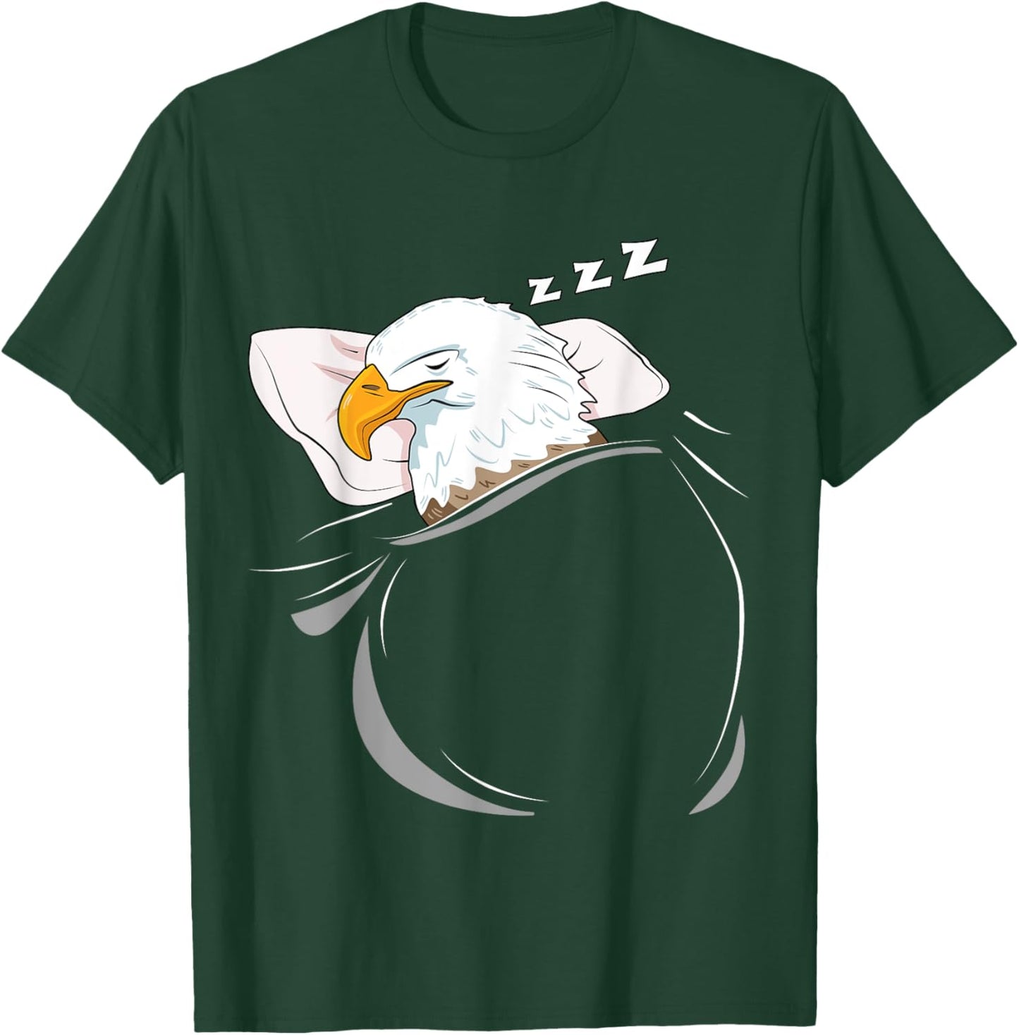 Eagle Sleeping Animal Pajamas Nap PJs Outfit Gift Bald Eagle T-Shirt - T-Shirt | Forest