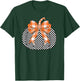 Checkered Flag Pumpkin Bow black & White For Halloween T-Shirt - T-Shirt | Forest