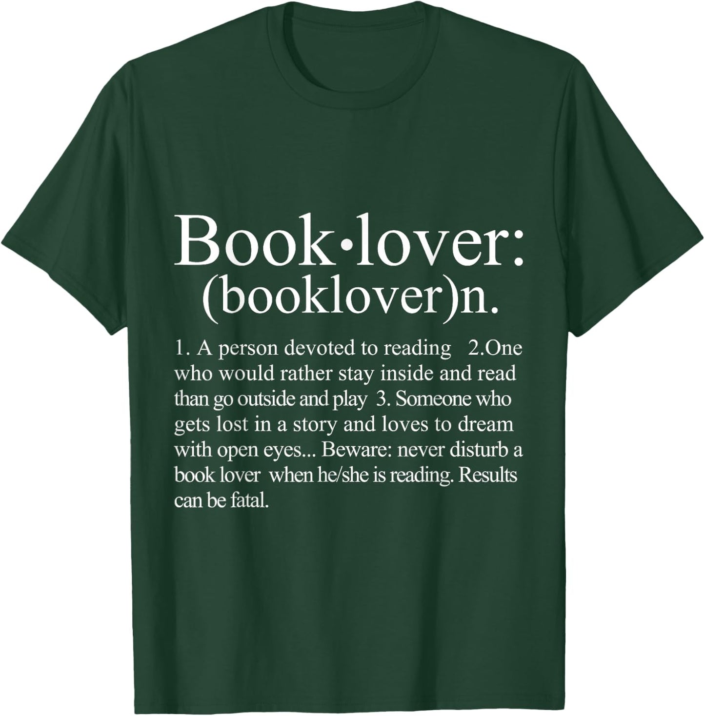 Book Lover Definition Gift an avid Reader or Bookworm T-Shirt - T-Shirt | Forest