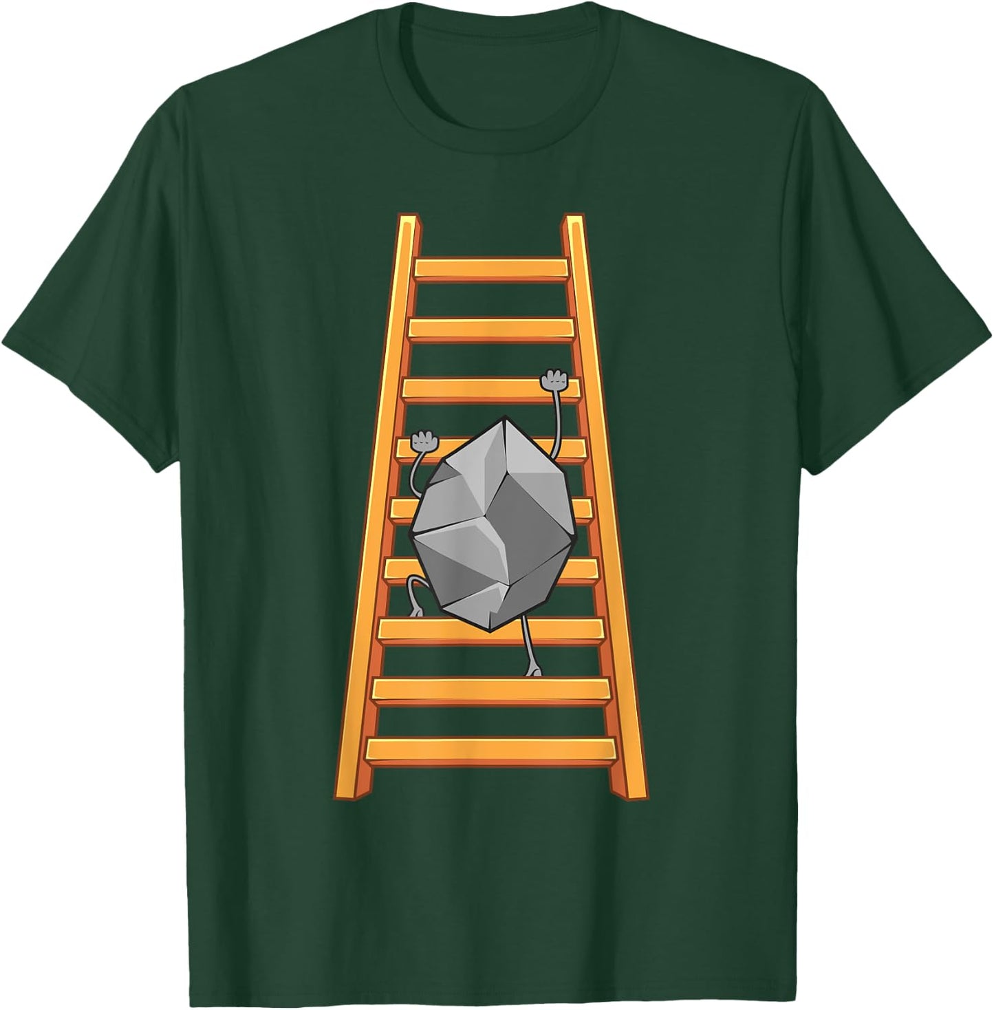 Funny Rock Climbing Women Climber Ladder Bouldering T-Shirt - T-Shirt | Forest