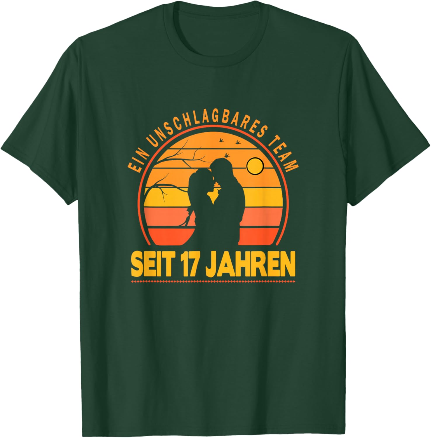 17. Hochzeitstag 17. Jahr Ehe Orchideenhochzeit Ehepaar T-Shirt - T-Shirt | Forest
