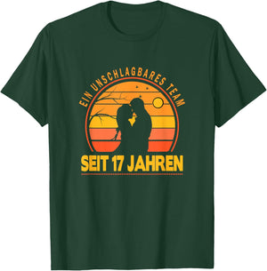 17. Hochzeitstag 17. Jahr Ehe Orchideenhochzeit Ehepaar T-Shirt - T-Shirt | Forest
