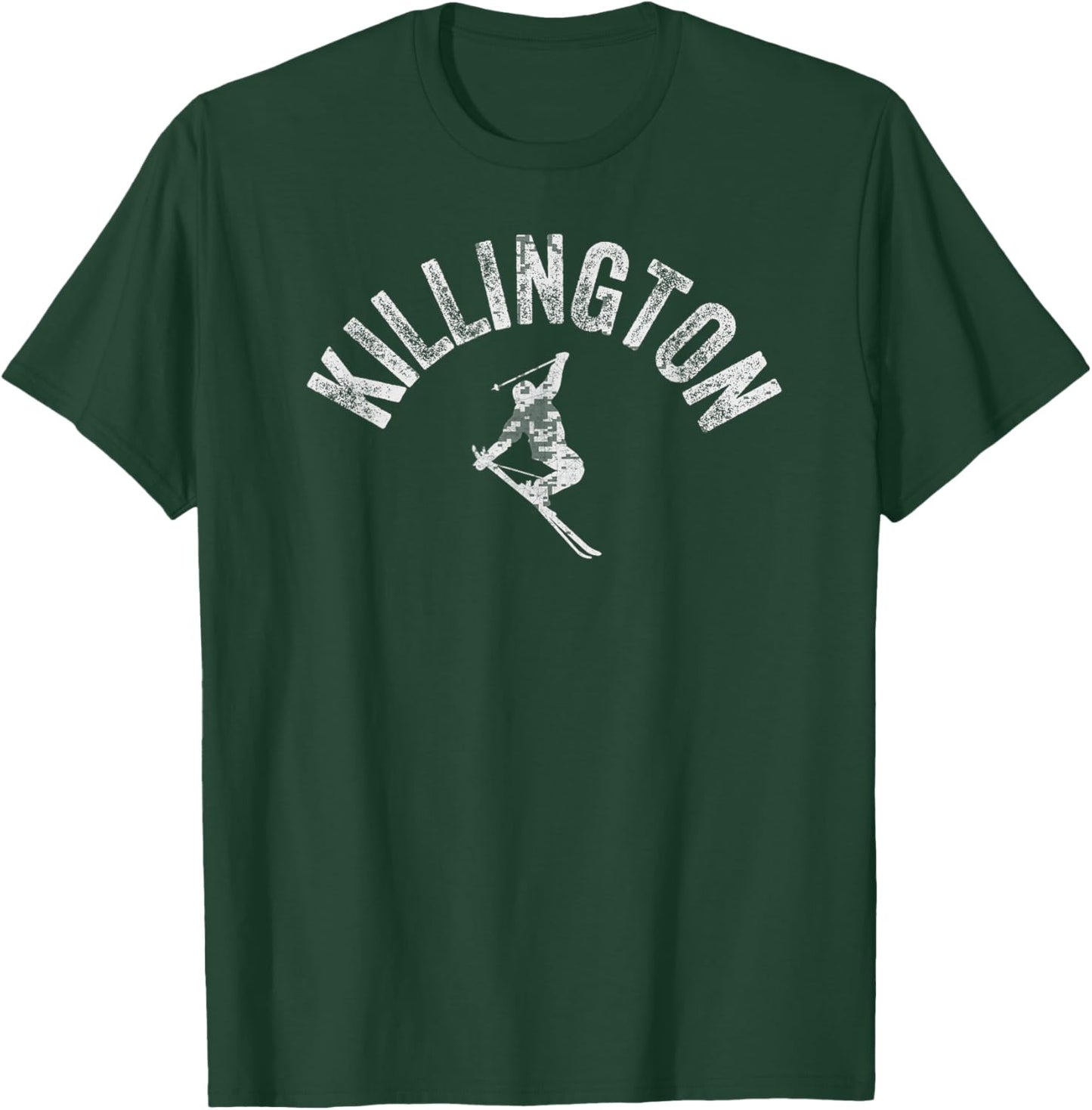 Killington Ski Vintage Skiing Vermont Cool Skier VT Gear T-Shirt - T-Shirt | Forest