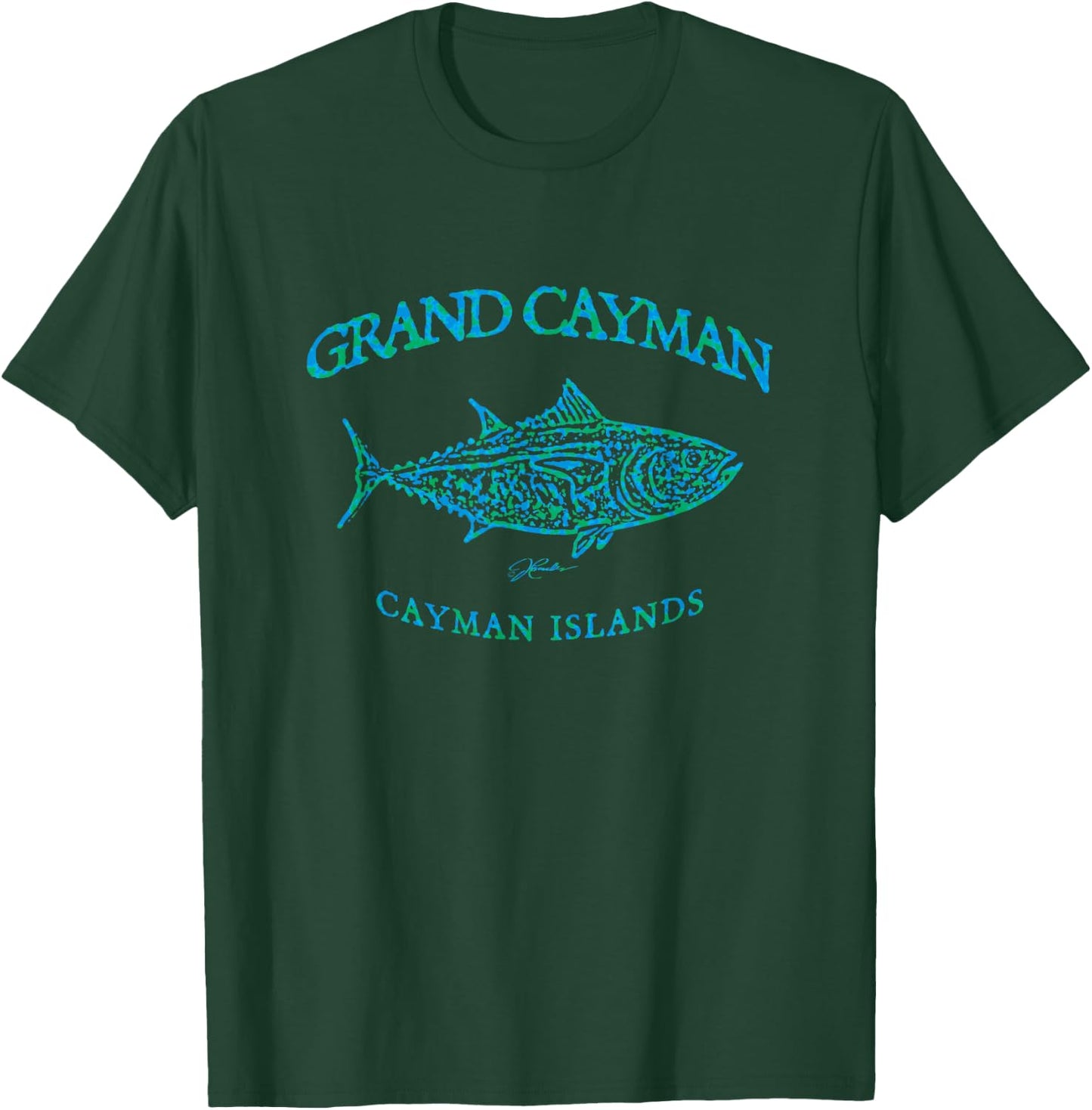 JCombs: Grand Cayman, Cayman Islands, Bluefin Tuna T-Shirt - T-Shirt | Forest