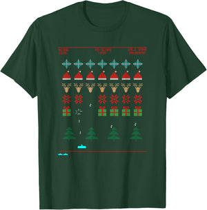 Ugly Xmas Invaders From Space T-Shirt - T-Shirt | Forest
