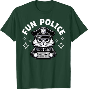 Fun Police Design Funny Gift Law Enforcement Officer Cop T-Shirt - T-Shirt | Forest