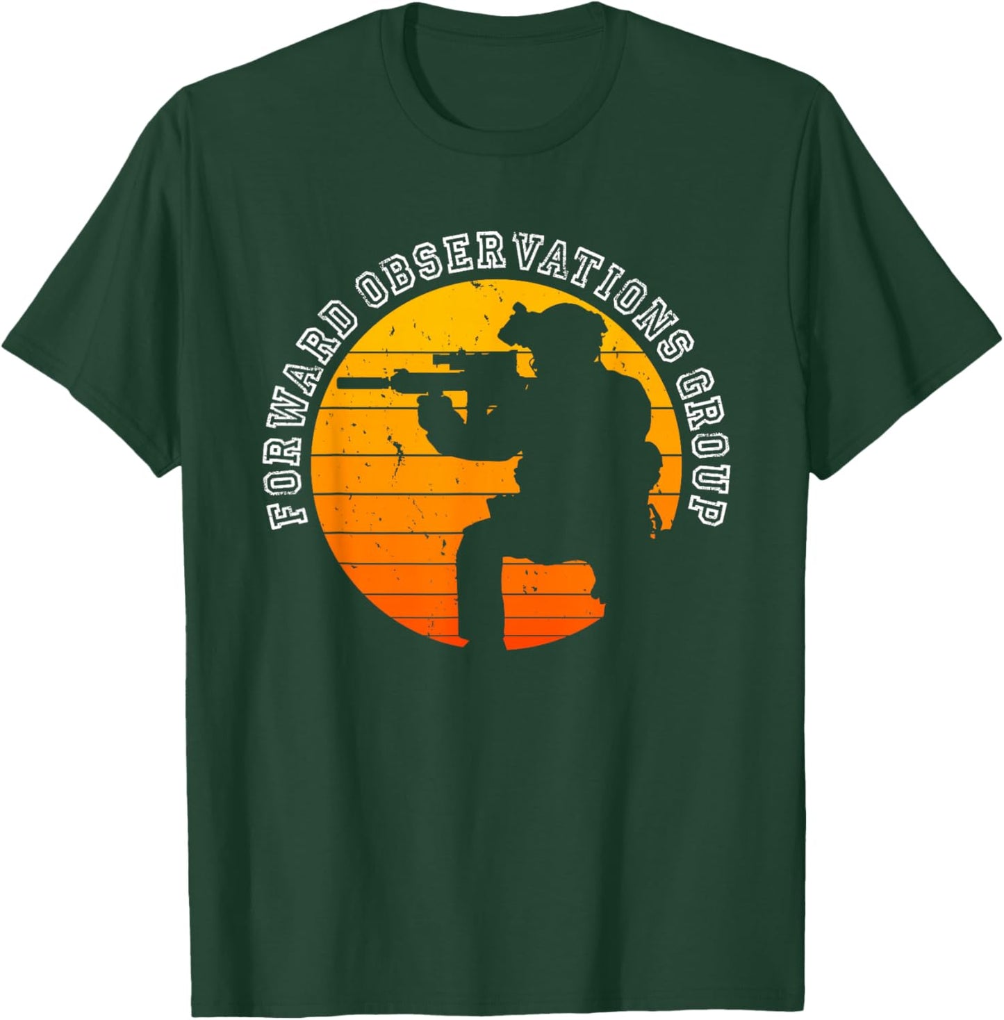 Forward Observations Group. Fog Retro Kneeling Scout T-Shirt - T-Shirt | Forest