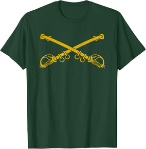 U.s. Calvary United States Army Cross Swords Symbol Insignia T-Shirt - T-Shirt | Forest