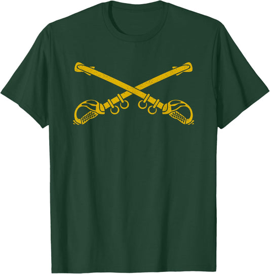 U.s. Calvary United States Army Cross Swords Symbol Insignia T-Shirt - T-Shirt | Forest