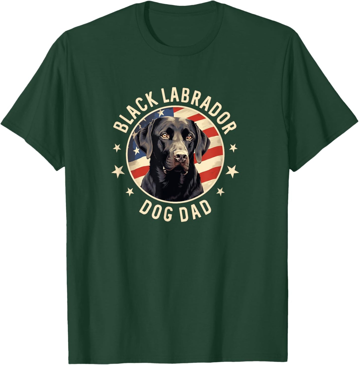 Black Lab Gifts Men, Black Labrador Retriever Dog Dad T-Shirt - T-Shirt | Forest