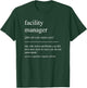 Funny Facility Manager Definition Retirement Appreciation T-Shirt - T-Shirt | Forest