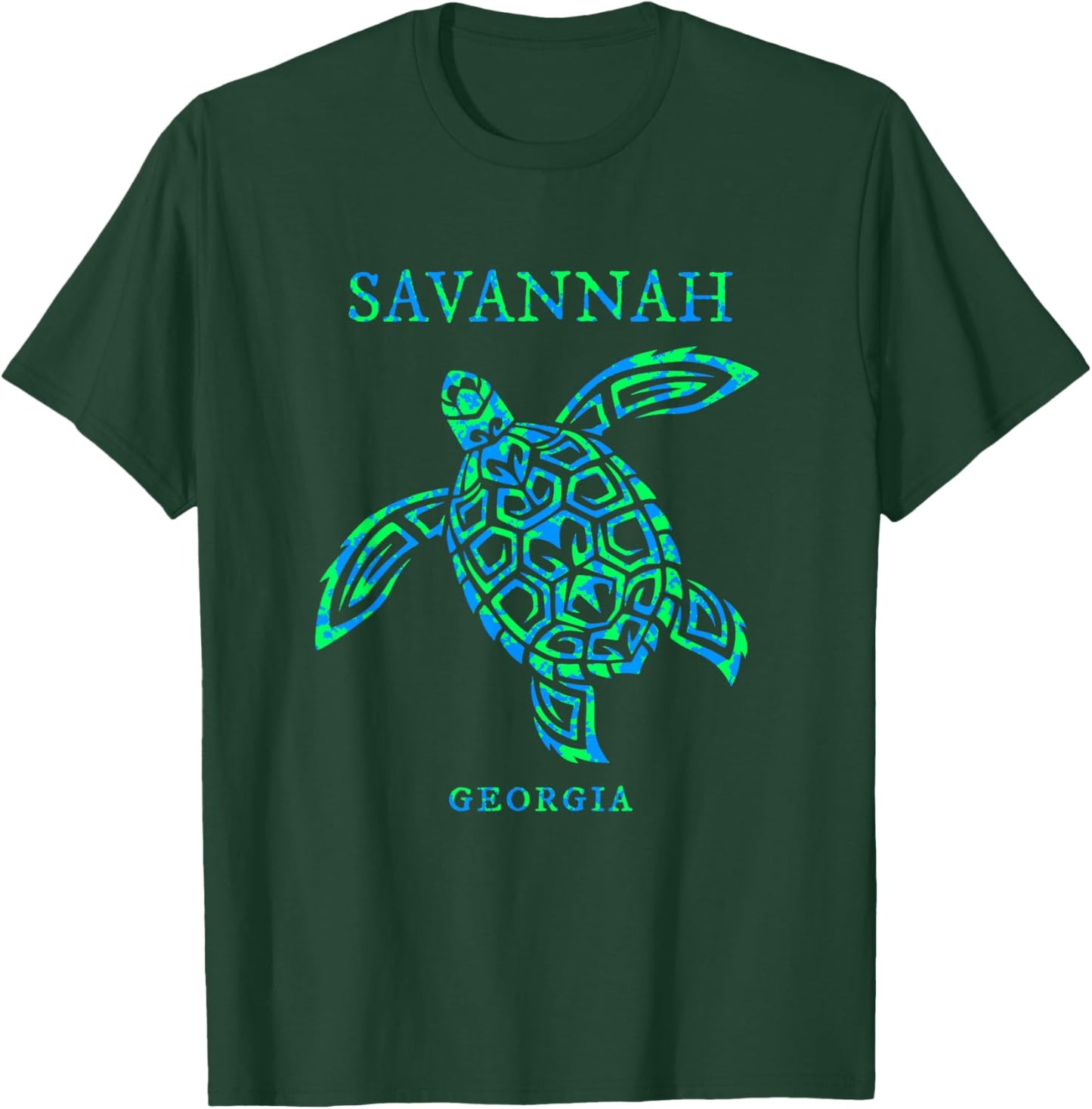 Savannah Georgia Sea Turtle Boys Girls Vacation Souvenir T-Shirt - T-Shirt | Forest