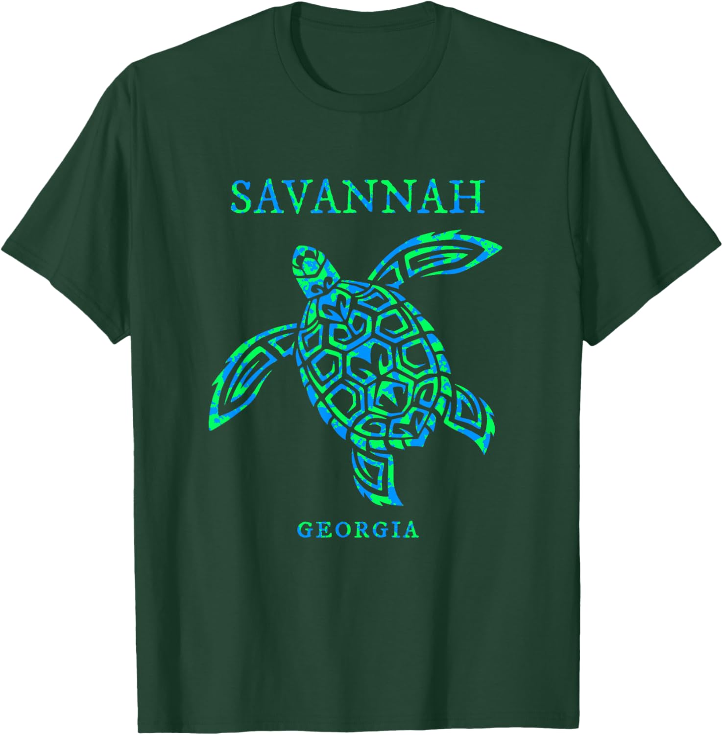 Savannah Georgia Sea Turtle Boys Girls Vacation Souvenir T-Shirt - T-Shirt | Forest