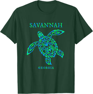 Savannah Georgia Sea Turtle Boys Girls Vacation Souvenir T-Shirt - T-Shirt | Forest