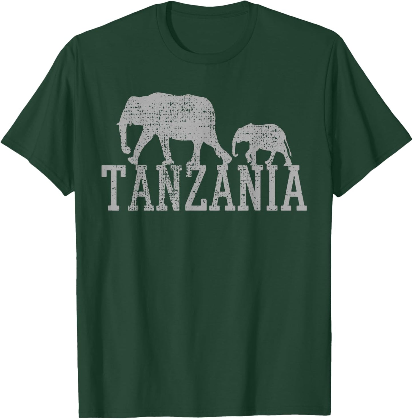 Elephant Family Baby Dad Africa Tanzania Vintage T-Shirt - T-Shirt | Forest
