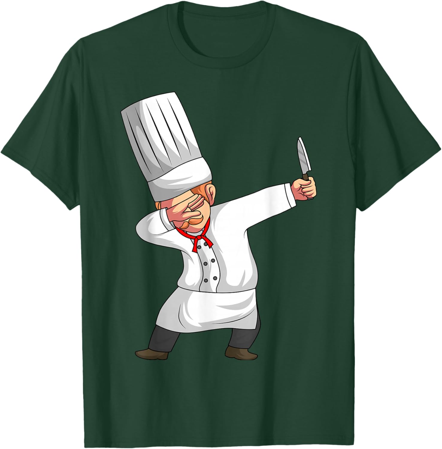 Chef Dabbing Chief Cook Culinary Sous-Chef Cuisine Kitchen T-Shirt - T-Shirt | Forest
