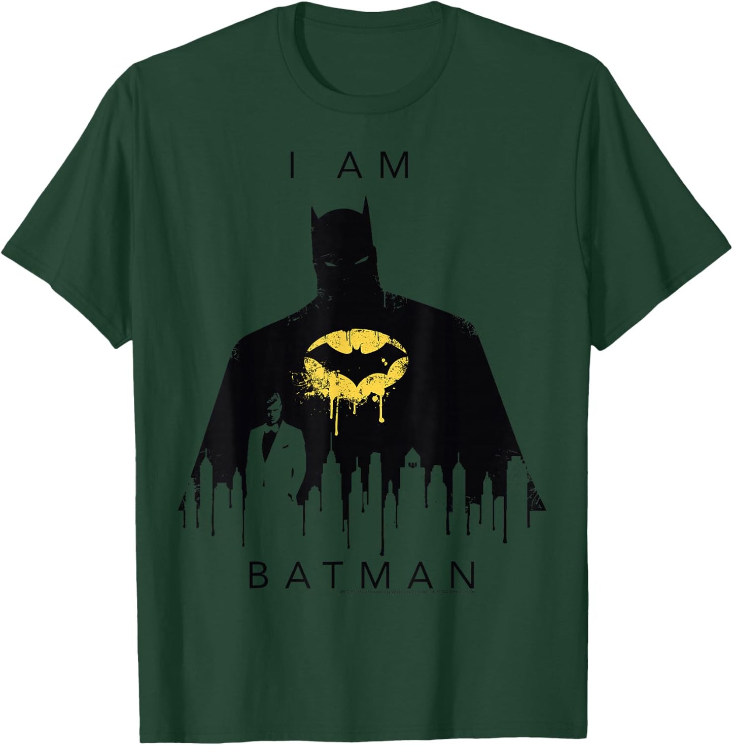 DC Comics I Am Batman Skyline Poster T-Shirt - T-Shirt | Forest