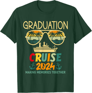 Graduation Cruise 2024 Summer Senior Grad Cruise 2024 Trip T-Shirt - T-Shirt | Forest