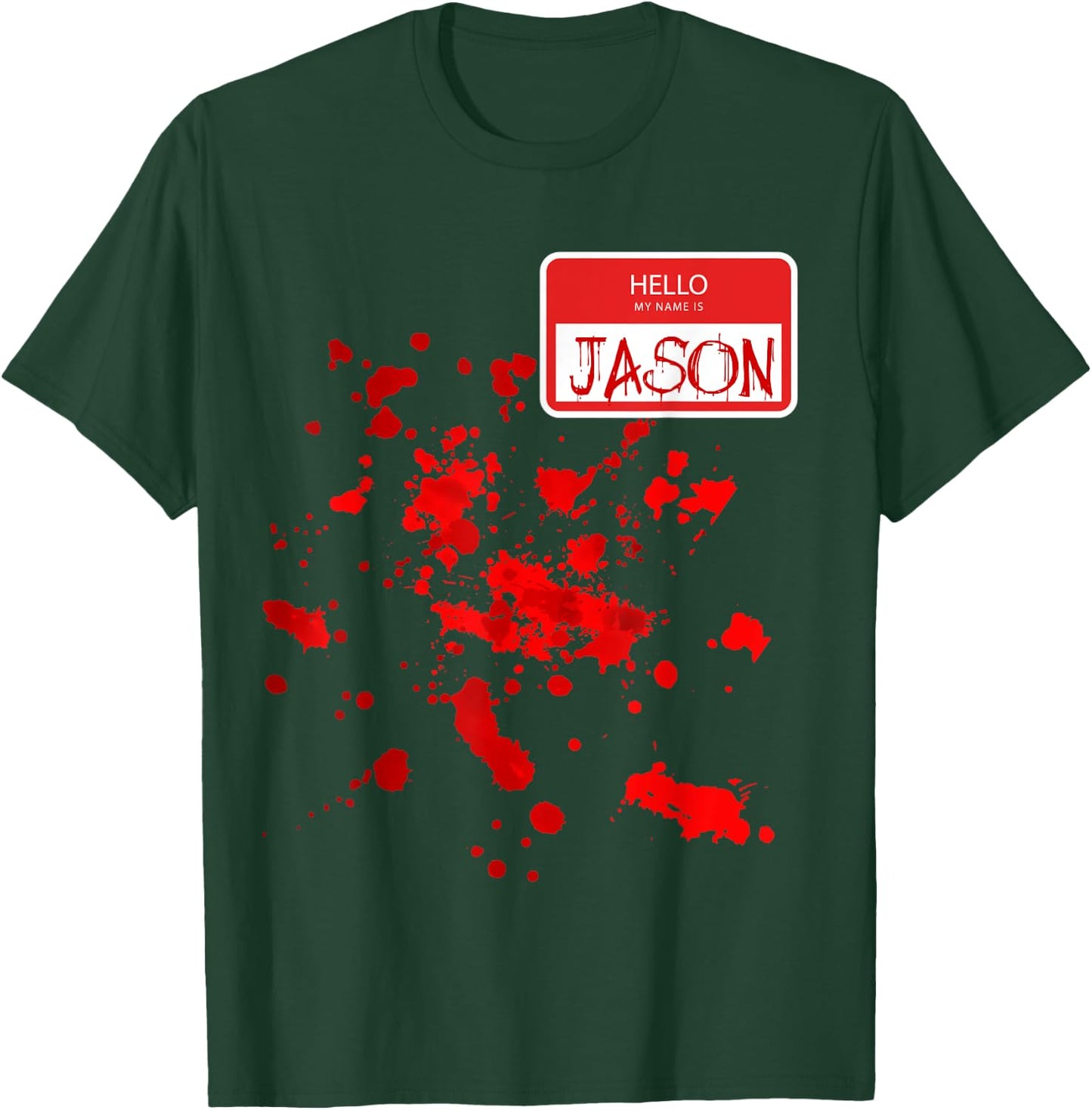 Hello my Name is Jason Blood DIY Halloween Party Costume T-Shirt - T-Shirt | Forest