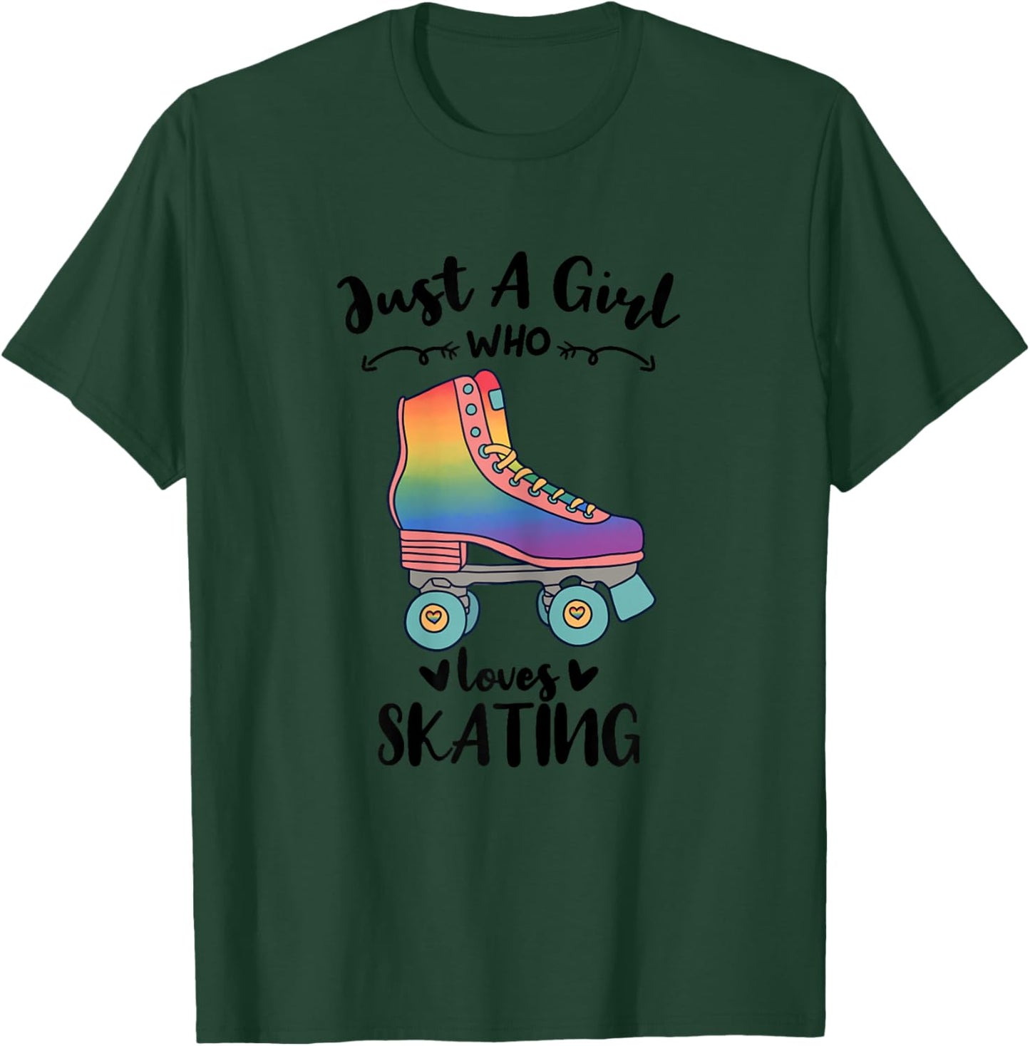 Just A Girl Who Loves Skating Roller Girl T-Shirt - T-Shirt | Forest