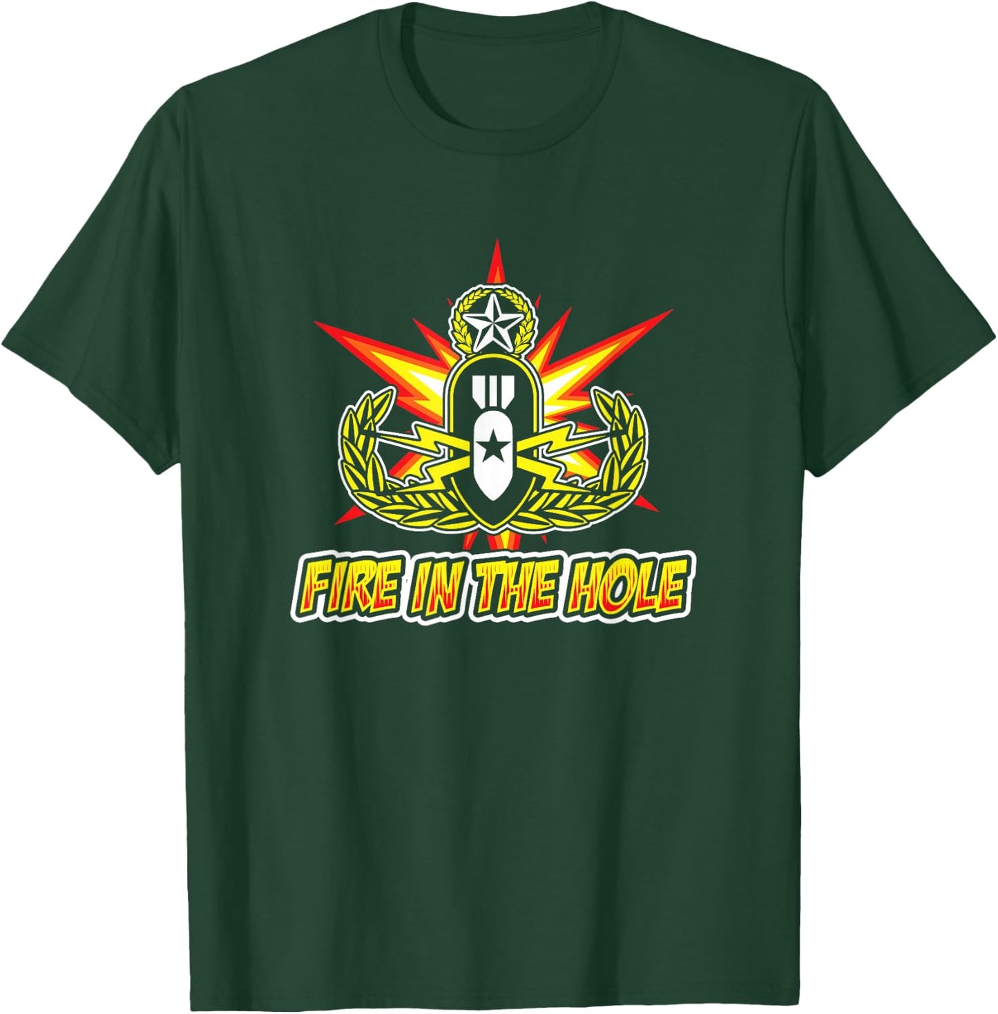 EOD Explosive Ordnance Disposal Badge T-Shirt - T-Shirt | Forest