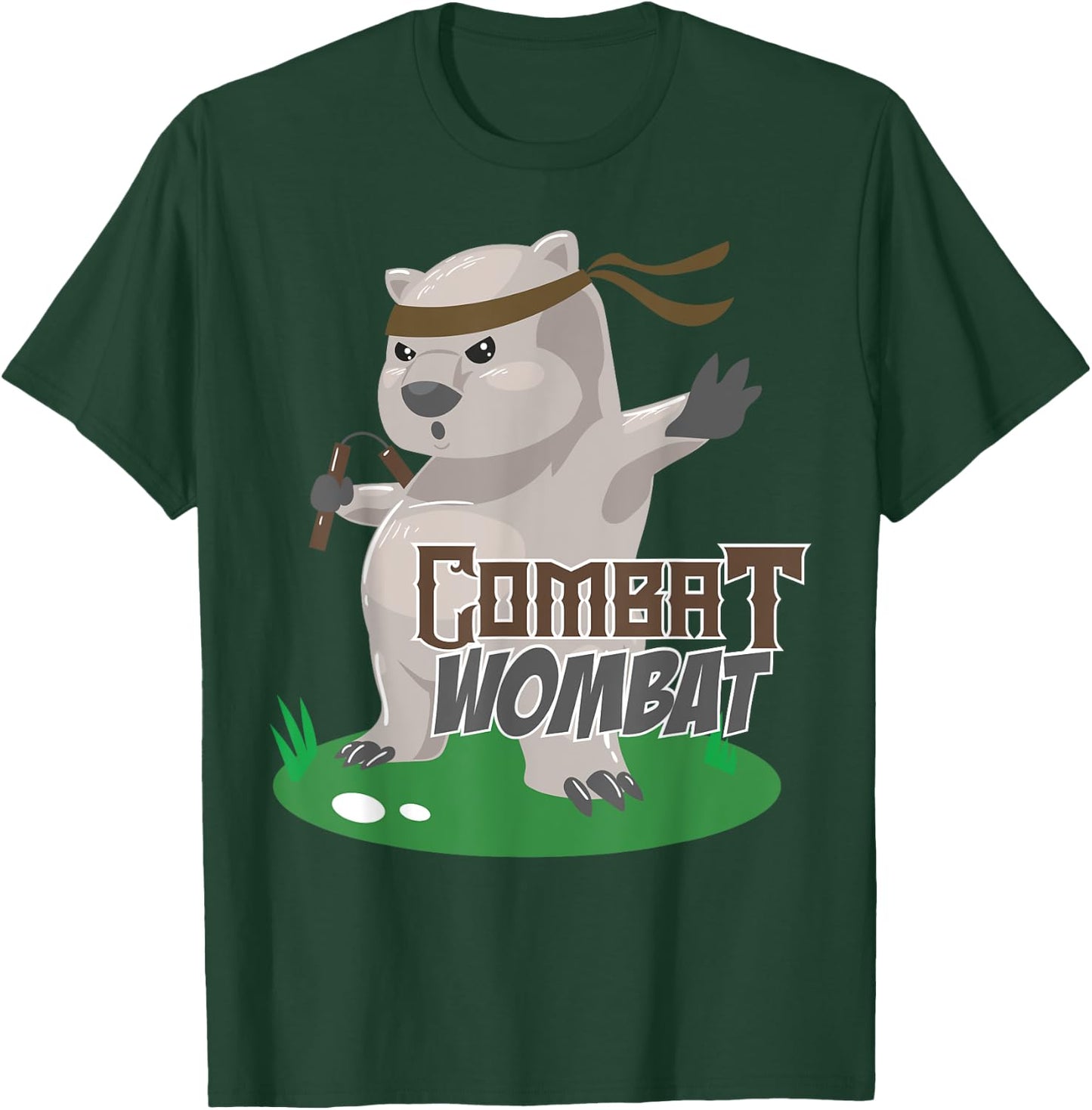 Combat Wombat Funny Karate Wombat Martial Artist Gift T-Shirt - T-Shirt | Forest