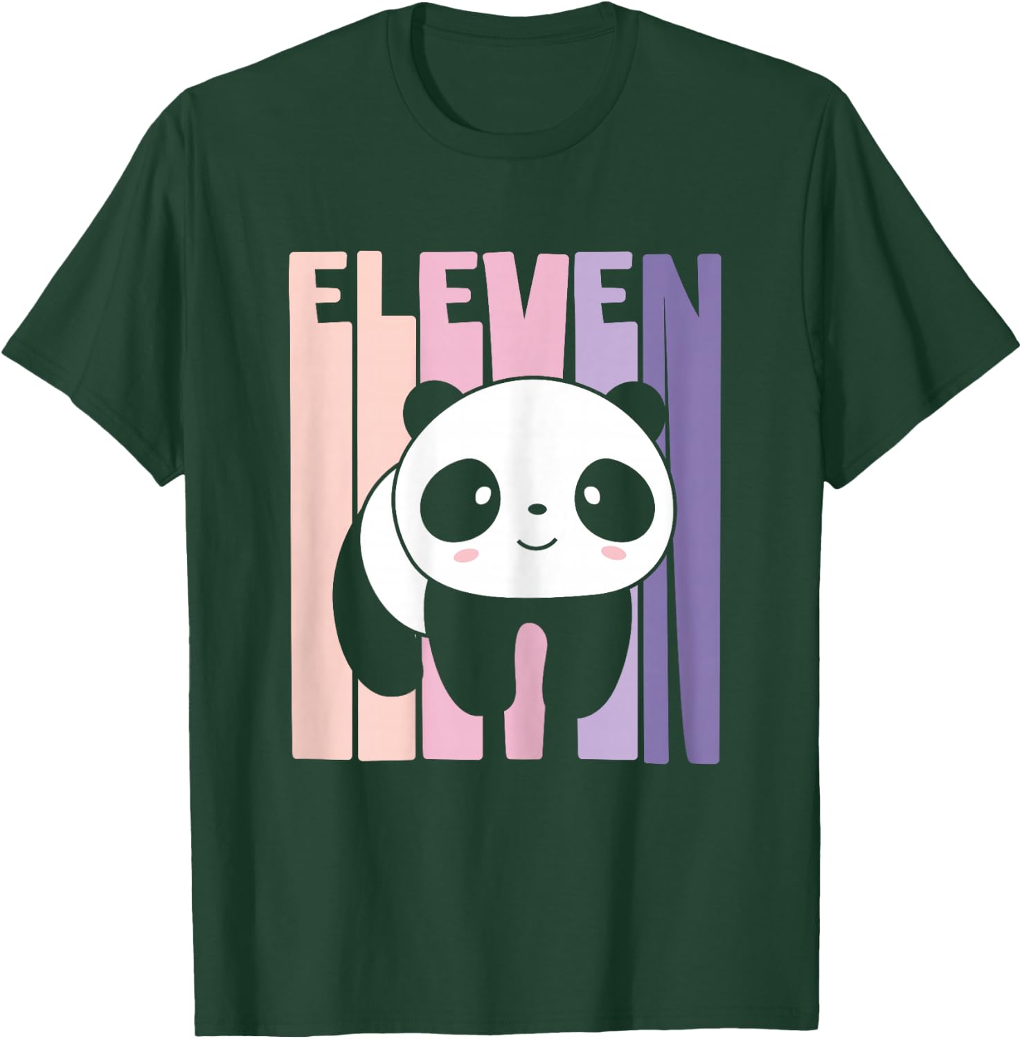11th Birthday Girl Cute Panda Panda Bear 11 Years Old T-Shirt - T-Shirt | Forest