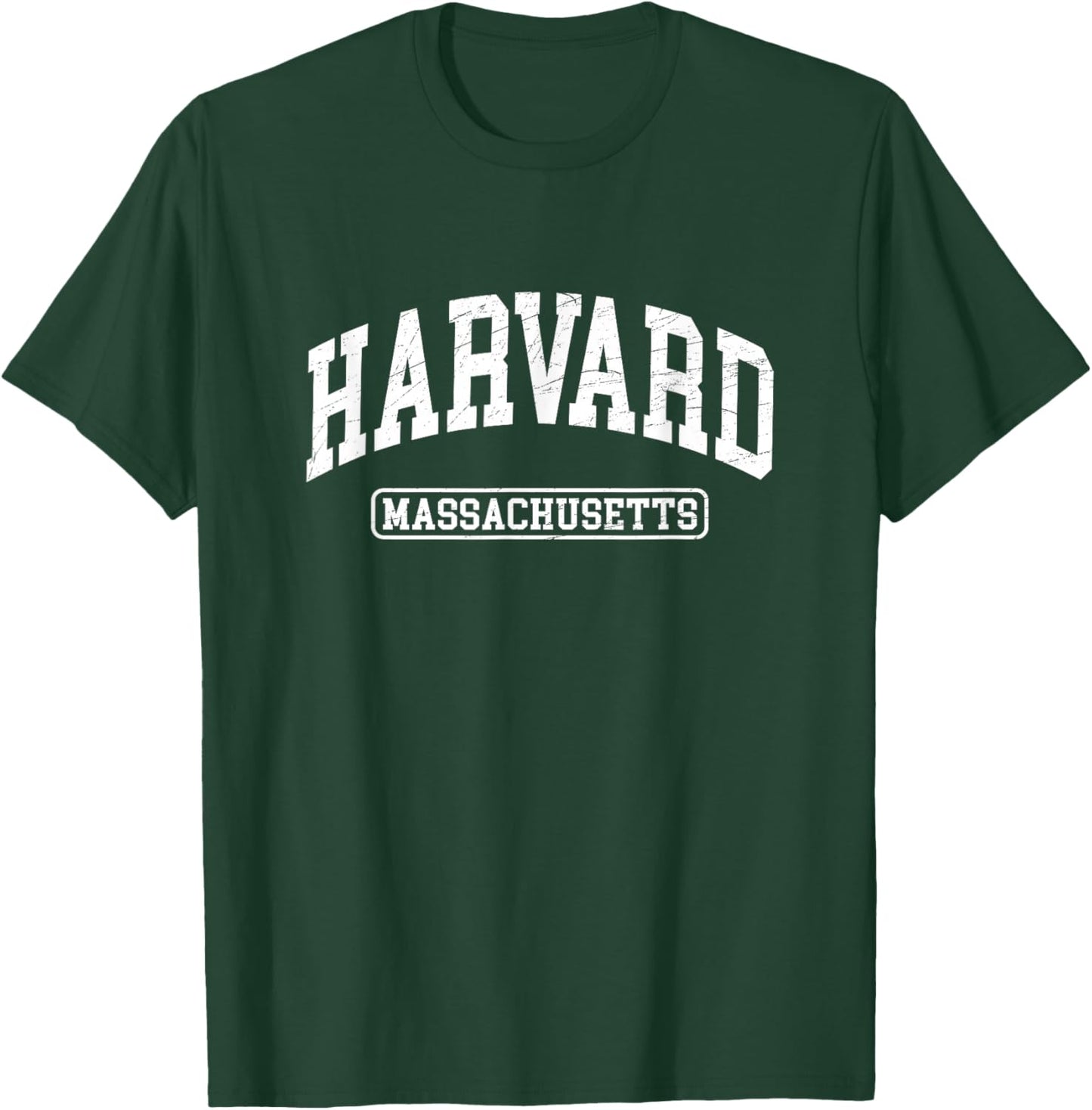Harvard Massachusetts - Distressed Design - Classic T-Shirt - T-Shirt | Forest
