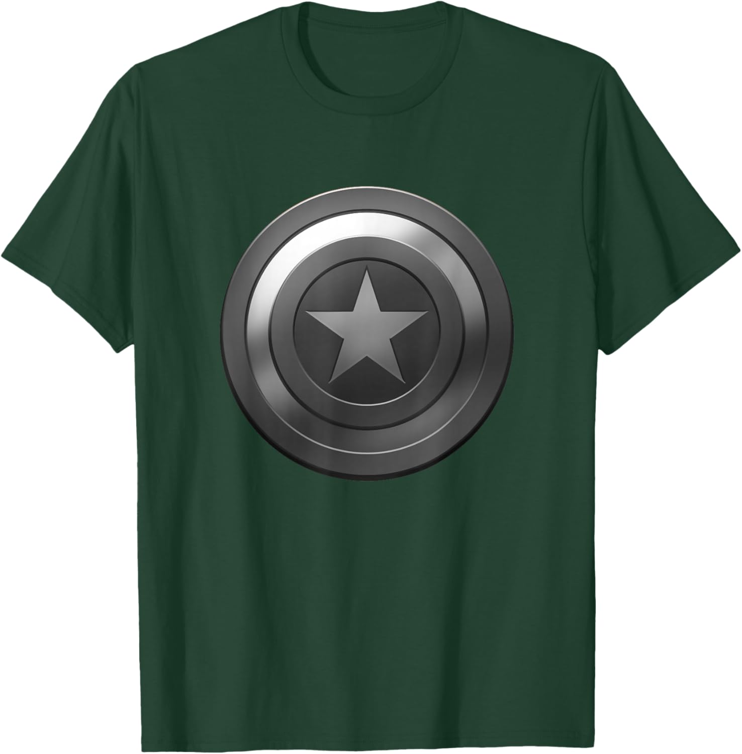 Marvel Comics Retro Classic Captain America Grayscale Shield T-Shirt - T-Shirt | Forest