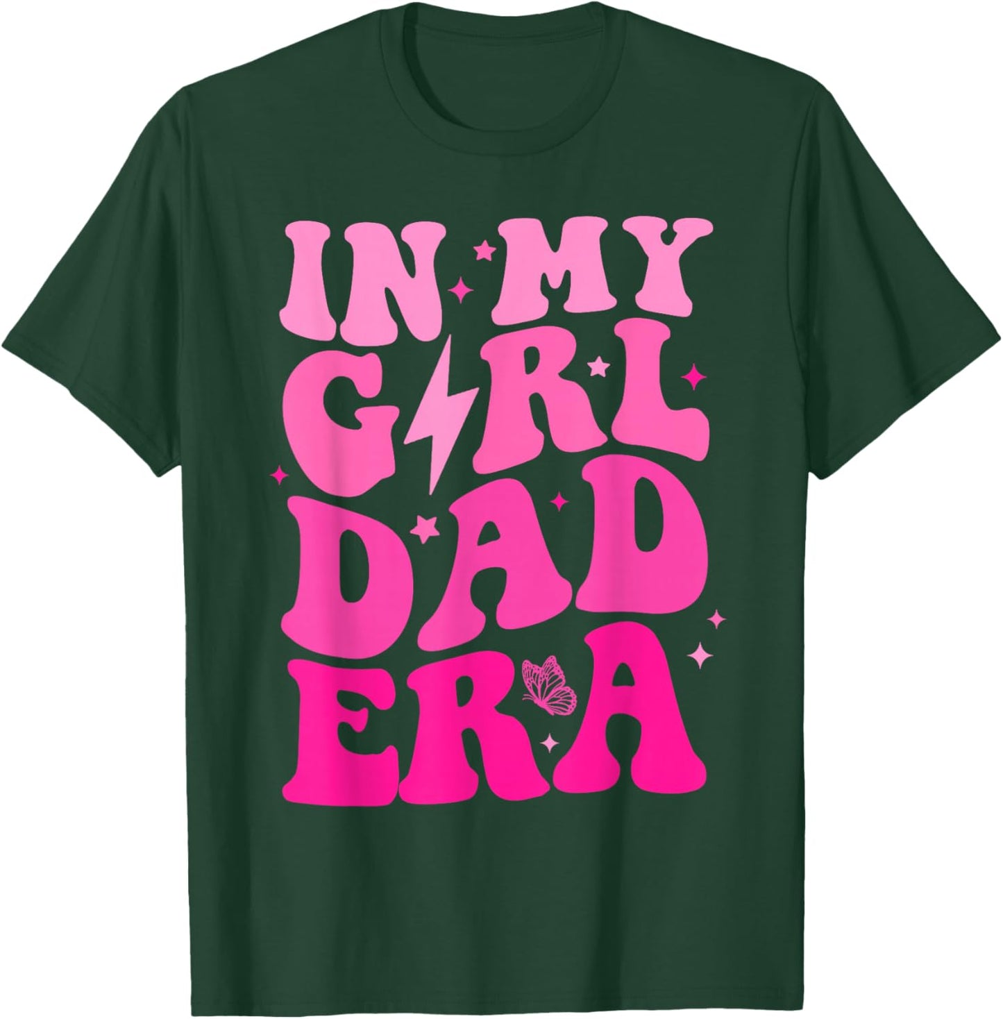 in My Dad Era Girl Groovy Retro Papa Fathers Day T-Shirt - T-Shirt | Forest