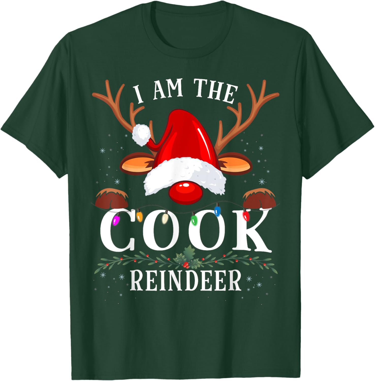 99 Gifts Christmas Reindeer Costume Party -Adults Reindeer Christmas Family T-Shirt - T-Shirt | Forest