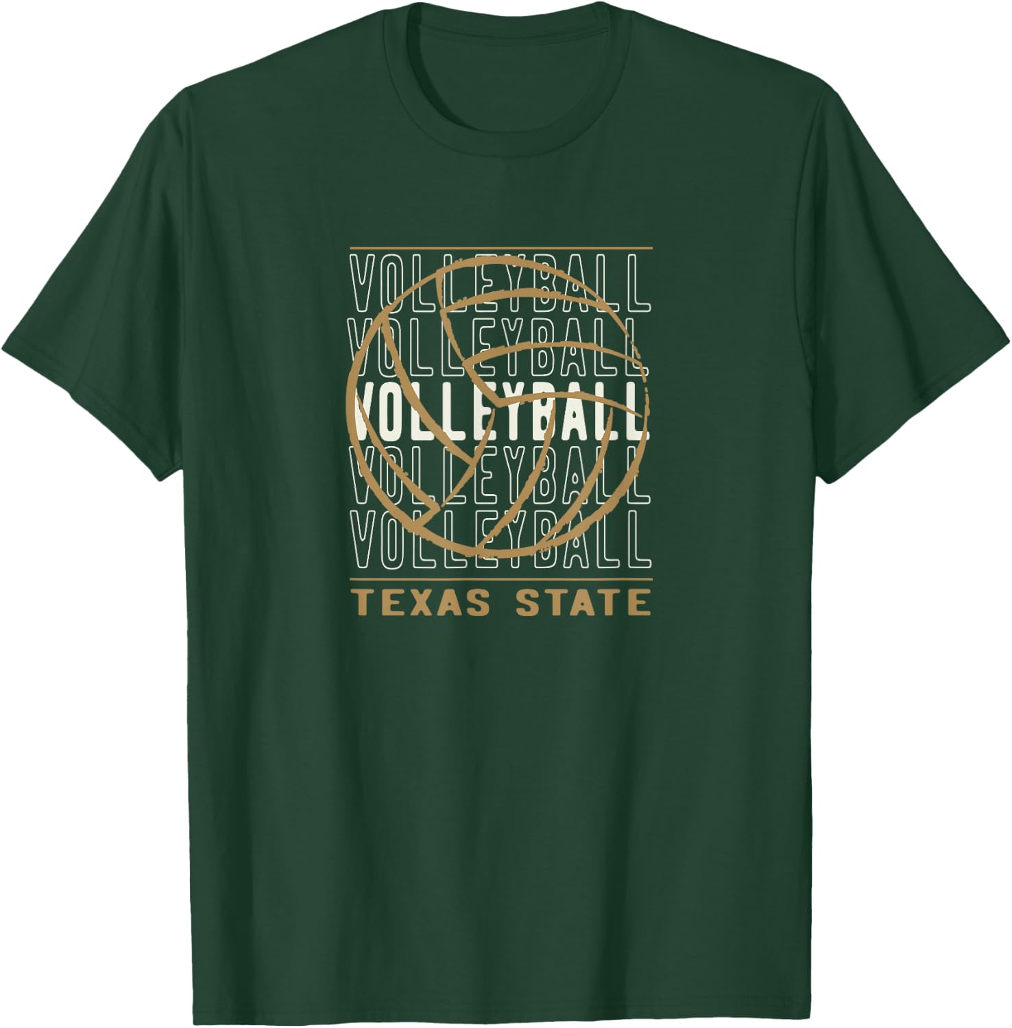 Volleyball Texas State T-Shirt - T-Shirt | Forest